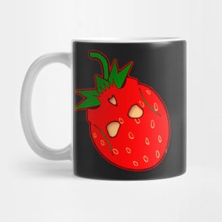 Thank You Berry Much (pattern) (black background) Mug